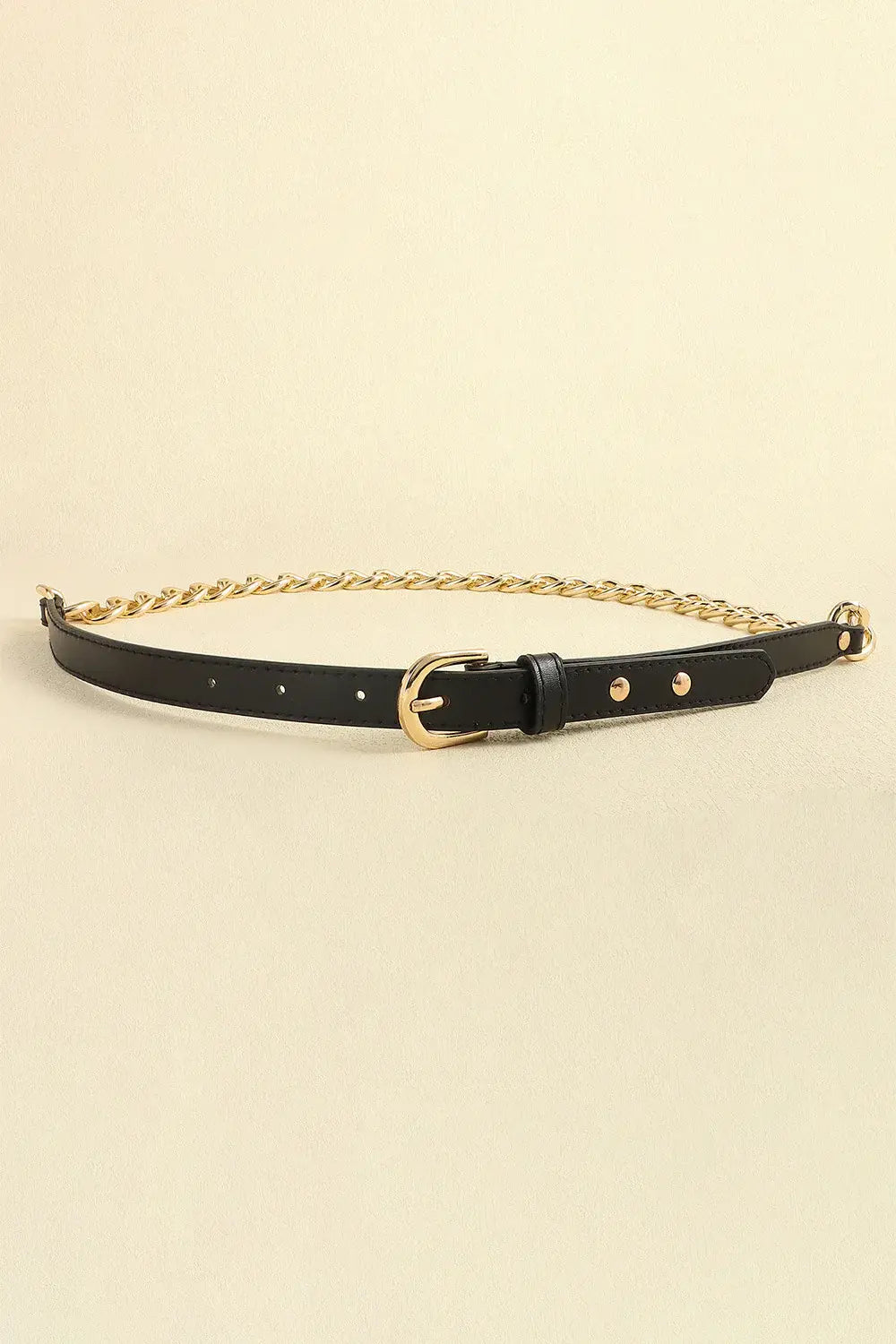PU Leather Chain Belt - Trendsi - Flyclothing LLC