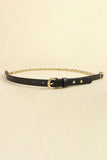 PU Leather Chain Belt - Trendsi