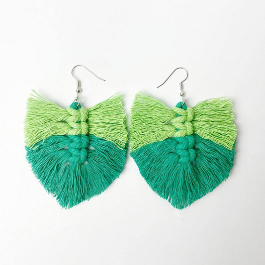 Fringe Detail Dangle Earrings - Trendsi