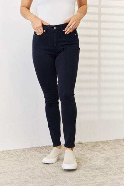 Judy Blue Full Size Garment Dyed Tummy Control Skinny Jeans - Trendsi - Flyclothing LLC