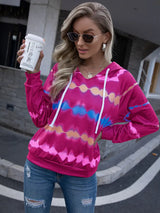 Tie Dye Raglan Sleeve Hoodie - Trendsi - Flyclothing LLC