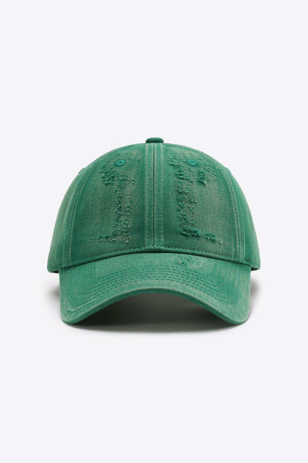Distressed Adjustable Baseball Cap - Trendsi - Flyclothing LLC