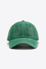 Distressed Adjustable Baseball Cap - Trendsi