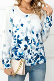 Floral Button Front Round Neck Cardigan - Trendsi - Flyclothing LLC
