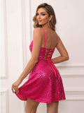 Sequin Tie Back Cami Dress - Trendsi - Flyclothing LLC
