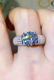 3 Carat Moissanite Side Stone Ring - Trendsi