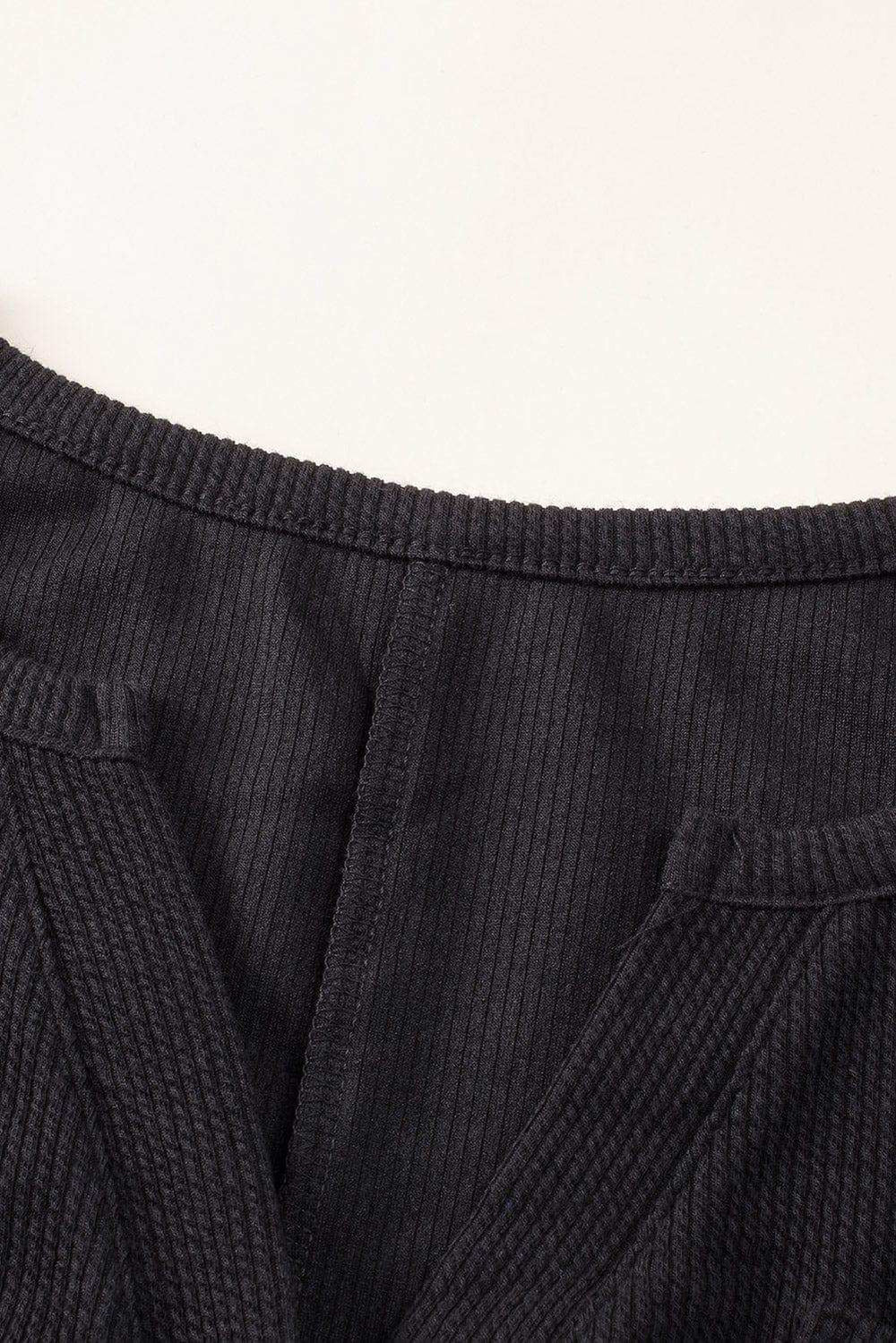 Notched Neck Long Sleeve Romper - Trendsi - Flyclothing LLC