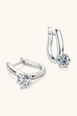 2 Carat Moissanite 925 Sterling Silver Earrings - Trendsi - Flyclothing LLC