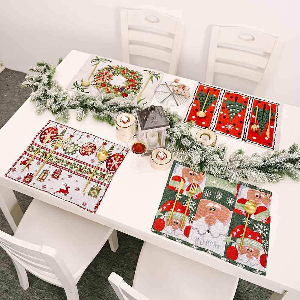 Assorted 2-Piece Christmas Placemats - Trendsi - Flyclothing LLC