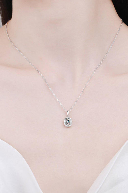 Be The One 1 Carat Moissanite Pendant Necklace - Trendsi