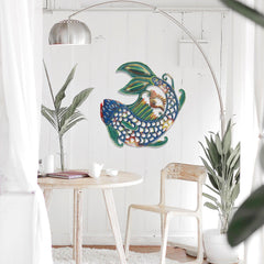 24 inch Painted Fish & Shell - Caribbean Craft - Caribbean Craft