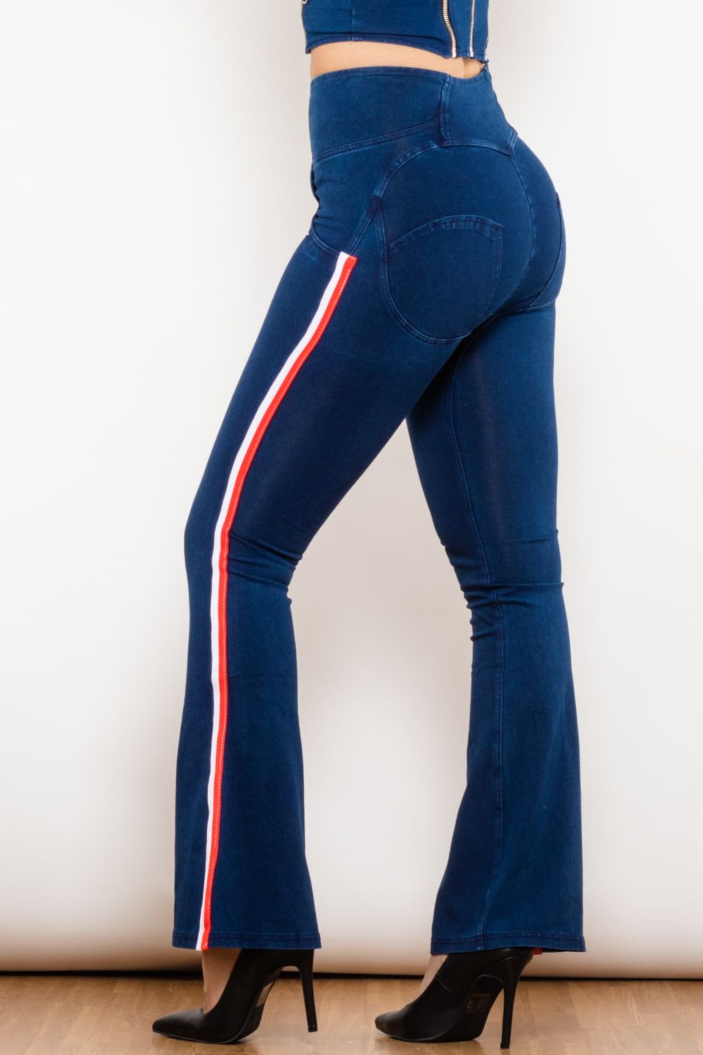 Side Stripe Zip Closure Bootcut Jeans – Flyclothing LLC