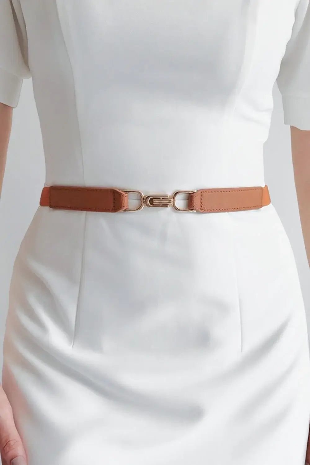 Alloy Buckle Elastic Belt - Trendsi - Flyclothing LLC