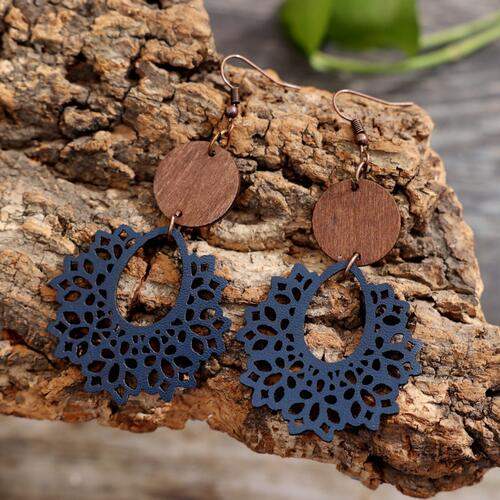 Geometric Cutout Dangle Earrings - Trendsi - Flyclothing LLC