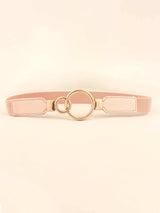 Double Ring Buckle Elastic PU Belt - Trendsi - Flyclothing LLC