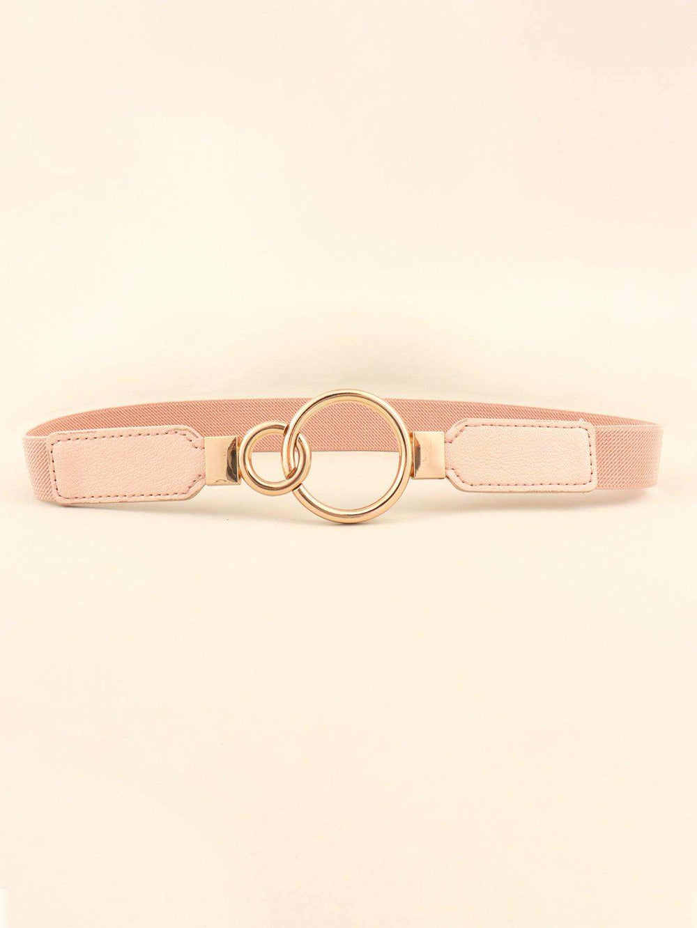 Double Ring Buckle Elastic PU Belt - Trendsi - Flyclothing LLC