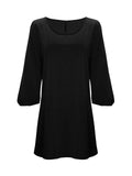 Cutout Long Sleeve Round Neck Dress - Trendsi