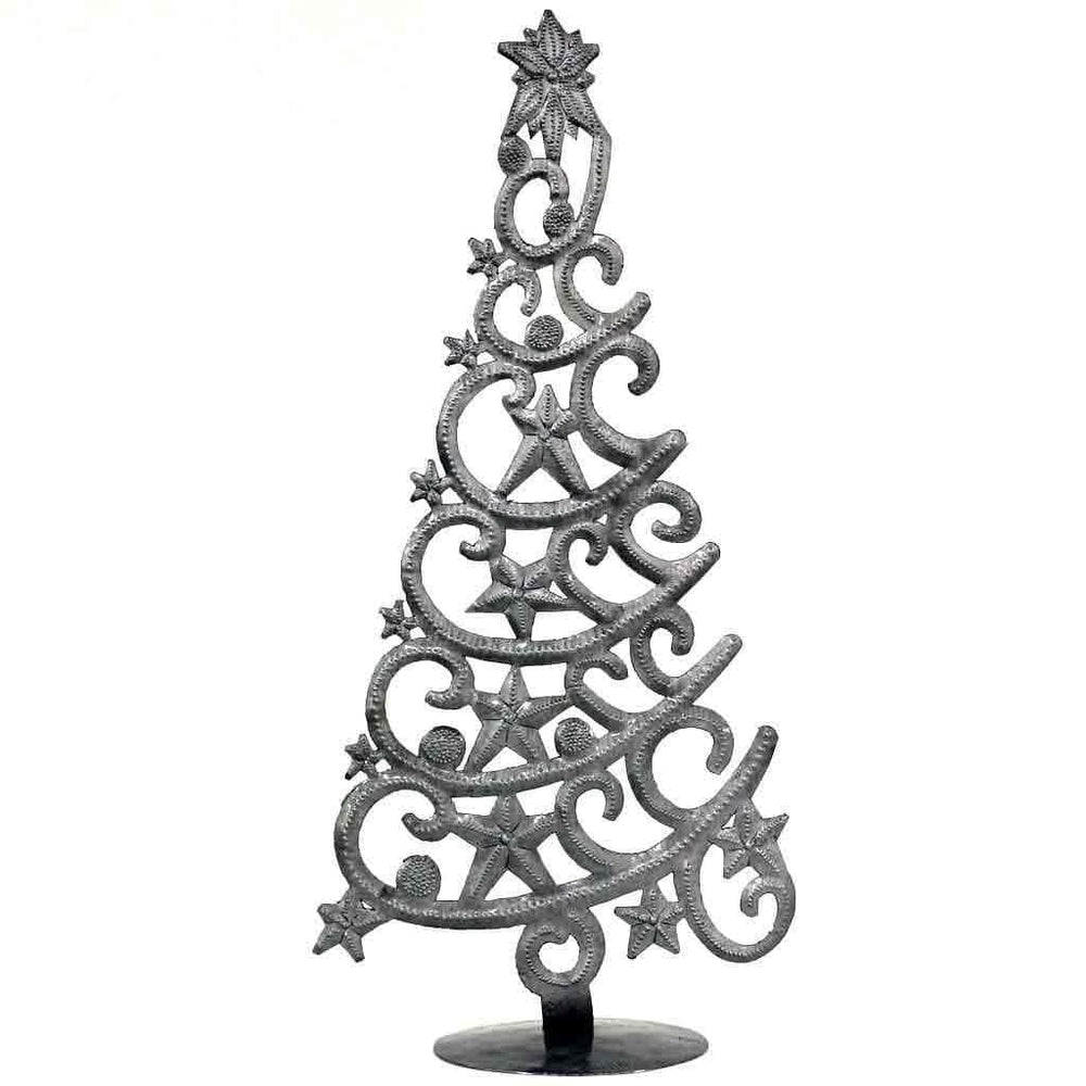 Tabletop Christmas Tree with Stars (14" Tall) - Croix des Bouquets (H) - Croix des Bouquets (H)