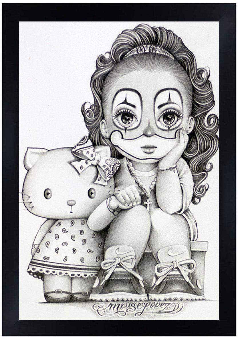Mouse Lopez Baby Payasa 12 x 18 Art Print - Mouse Lopez - Flyclothing LLC