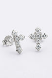 Moissanite Cross Stud Earrings - Flyclothing LLC