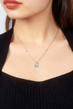 2 Carat Moissanite 4-Prong 925 Sterling Silver Necklace - Trendsi - Flyclothing LLC