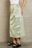 HYFVE Just In Time High Waisted Cargo Midi Skirt - Trendsi - Flyclothing LLC