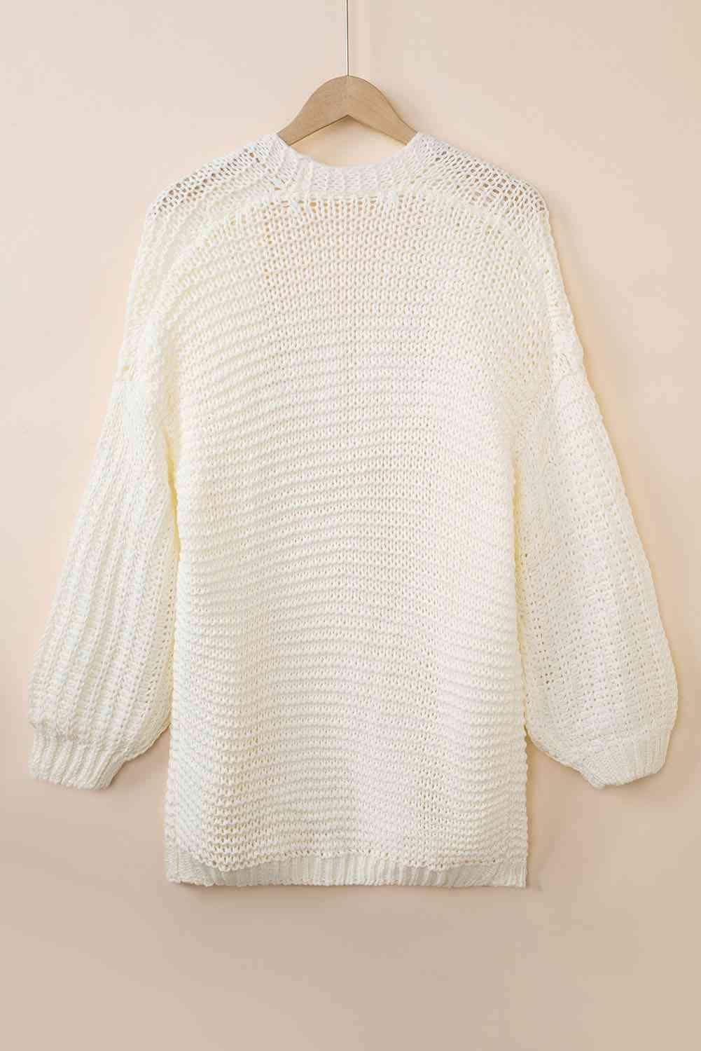 Open Front Longline Cardigan - Trendsi - Flyclothing LLC