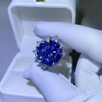 10 Carat Moissanite 925 Sterling Silver Ring - Trendsi