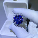 10 Carat Moissanite 925 Sterling Silver Ring - Trendsi