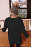 Buttoned Boat Neck Long Sleeve Blouse - Trendsi - Flyclothing LLC