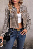 Collared Neck Button Front Pocketed Jacket - Trendsi