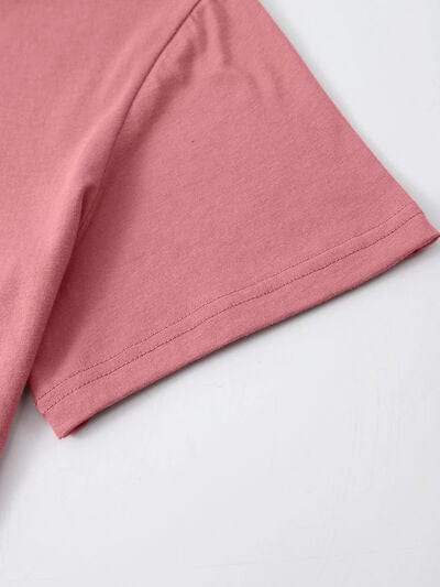 Graphic Round Neck Short Sleeve T-Shirt - Trendsi - Flyclothing LLC