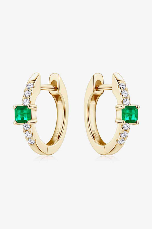 Lab-Grown Emerald Earrings - Trendsi