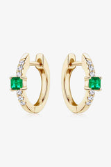 Lab-Grown Emerald Earrings - Trendsi