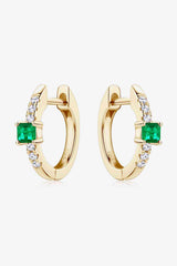 Lab-Grown Emerald Earrings