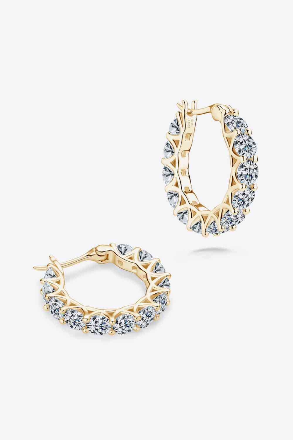 7.2 Carat Moissanite 925 Sterling Silver Earrings - Trendsi - Flyclothing LLC