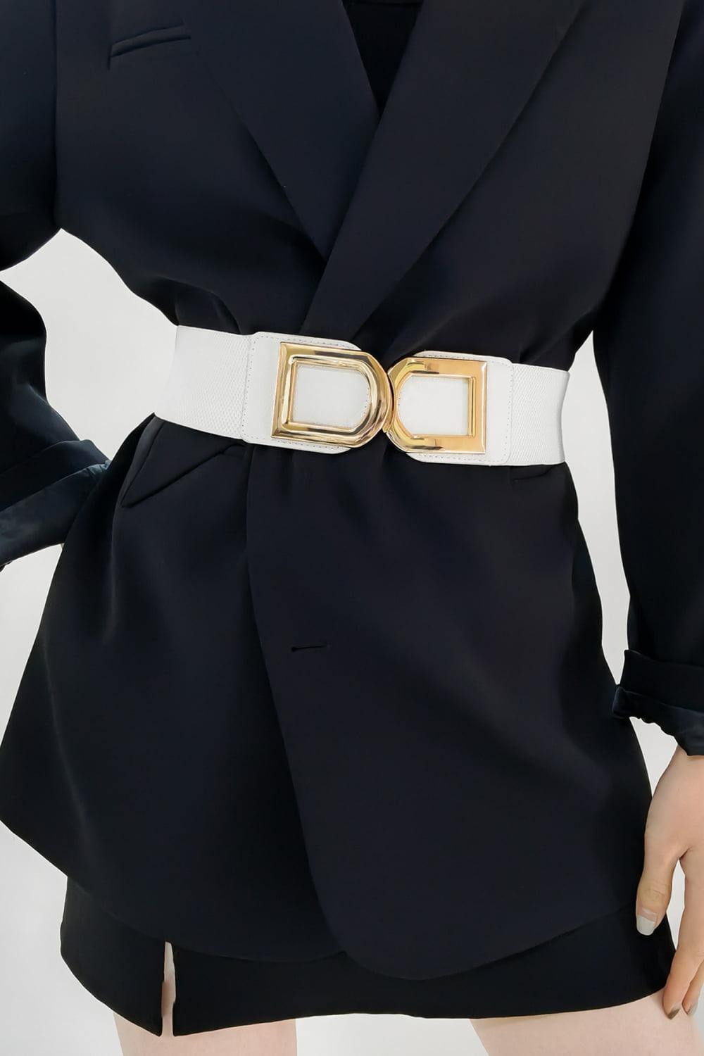 Double D Buckle PU Belt - Trendsi