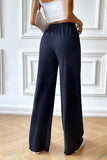 Drawstring Wide Leg Pants with Pocketed - Trendsi - Flyclothing LLC