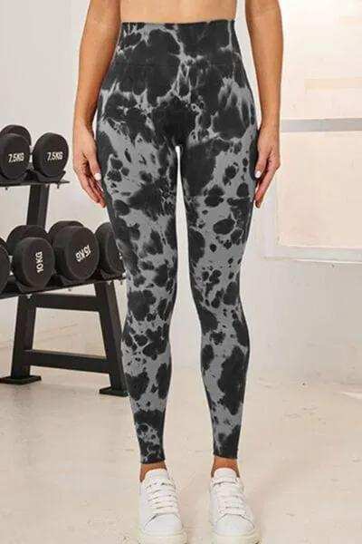 Tie-Dye High Waist Active Leggings - Trendsi - Flyclothing LLC