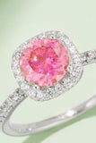 1 Carat Moissanite 925 Sterling Silver Halo Ring - Trendsi