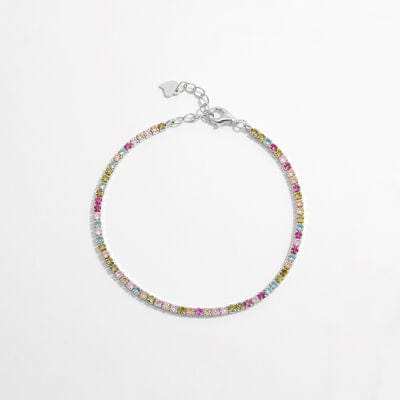 Inlaid Zircon 925 Sterling Silver Bracelet - Trendsi - Flyclothing LLC