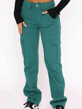 Straight Leg Cargo Pants - Trendsi - Flyclothing LLC
