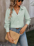 Striped Button Up Long Sleeve Shirt - Trendsi - Flyclothing LLC