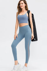 Wide Waistband Slim Fit Long Sports Pants - Trendsi - Flyclothing LLC