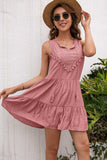 Tassel Tie Lace Trim Sleeveless Dress - Trendsi - Flyclothing LLC
