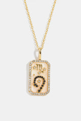 Rhinestone Constellation Pendant Copper Necklace - Trendsi - Flyclothing LLC
