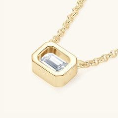 1 Carat Moissanite 925 Sterling Silver Pendant Necklace - Trendsi