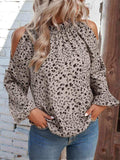 Floral Cold-Shoulder Blouse - Trendsi - Flyclothing LLC