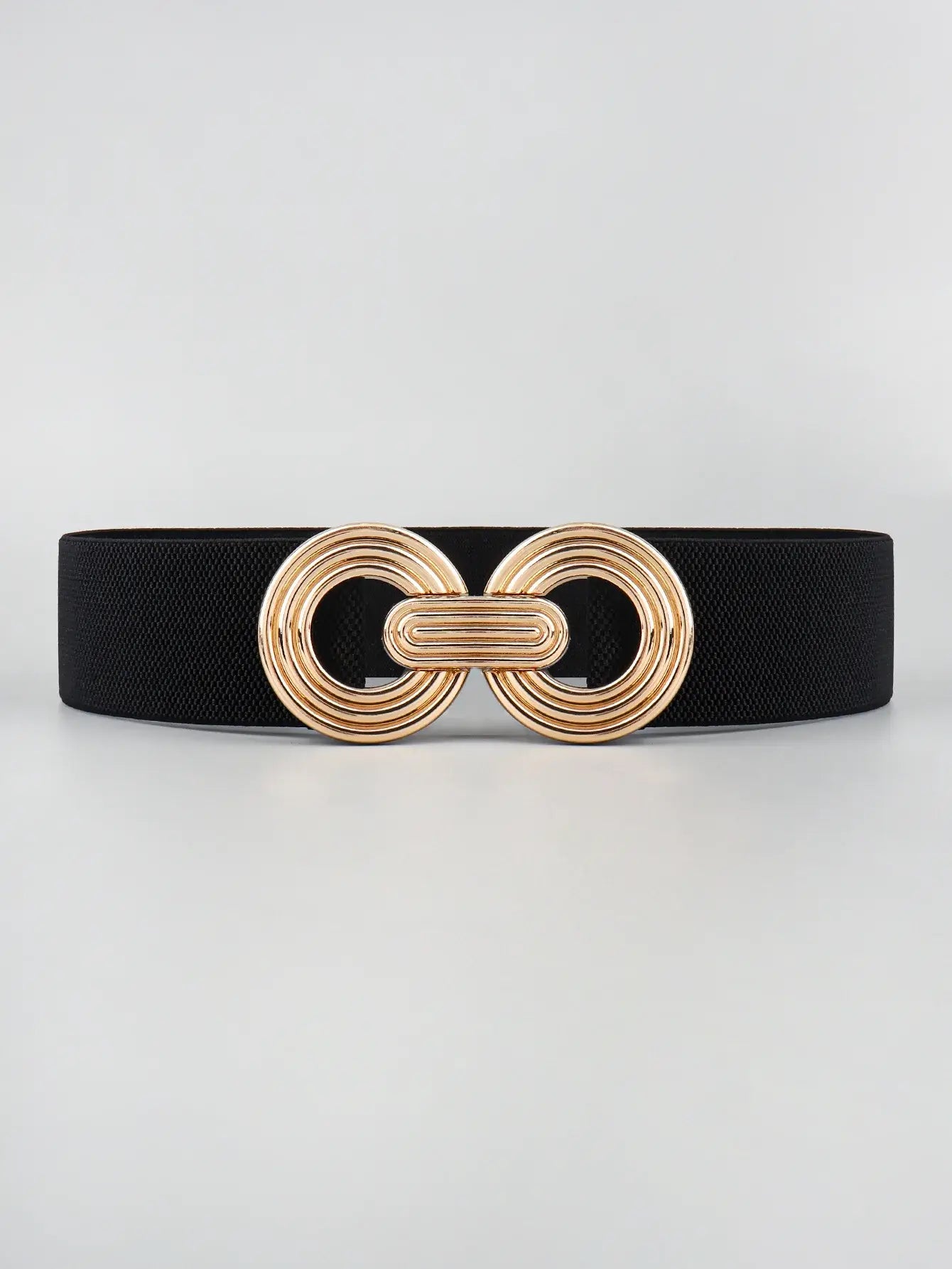 Geometric Buckle Elastic Wide Belt - Trendsi - Flyclothing LLC