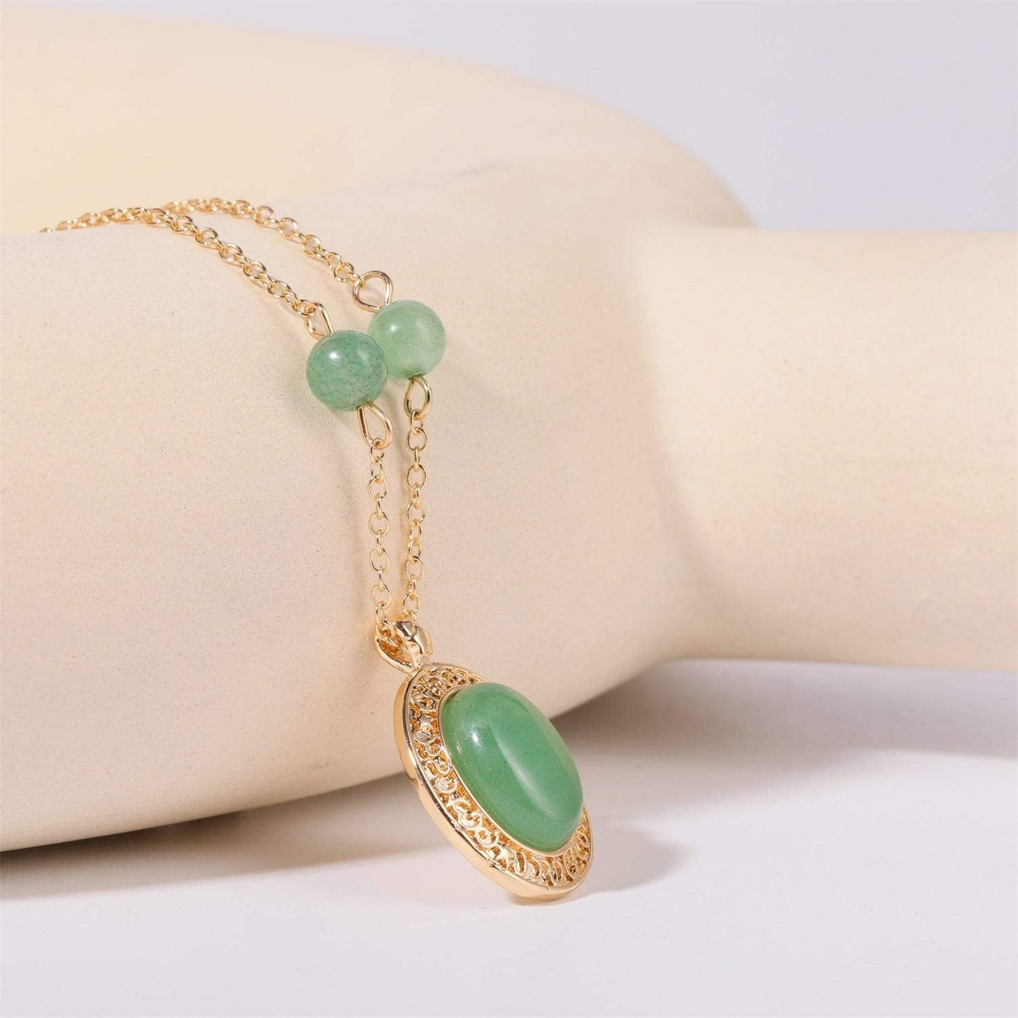 Copper Natural Crystal Pendant Necklace - Trendsi - Flyclothing LLC
